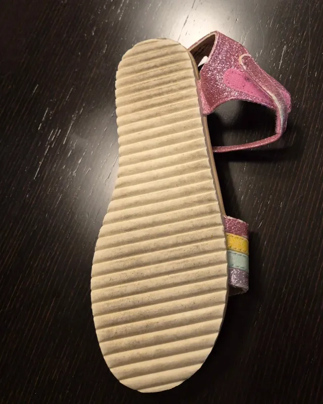 Sandalias niña glitter arcoíris T33