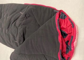 Sacco coprigambe passeggino pois rosso e nero