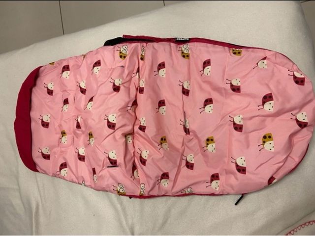 Sacco passeggino pois rosso e nero