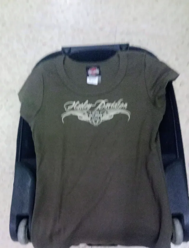 Camiseta Harley Davidson Mujer Verde Oliva