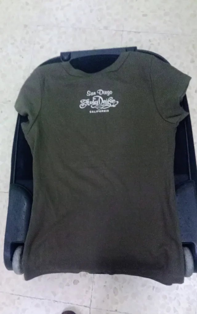 Camiseta Harley Davidson Mujer Verde Oliva
