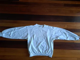 Sudadera Vintage Lacoste Blanca