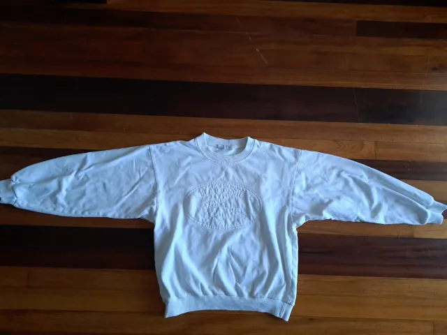 Sudadera Vintage Lacoste Blanca