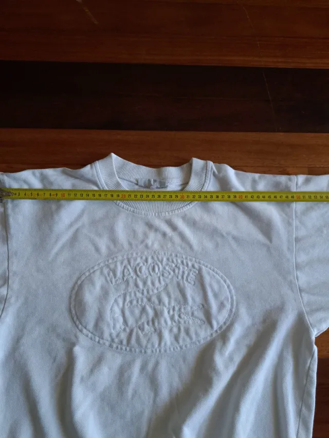 Sudadera Vintage Lacoste Blanca
