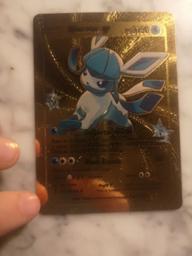 Carta Pokémon Glaceon V Edición Oro