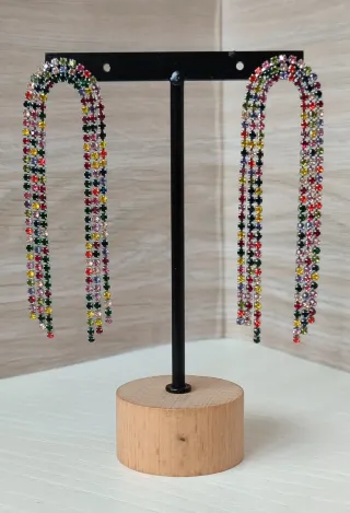 Pendientes circonitas de colores