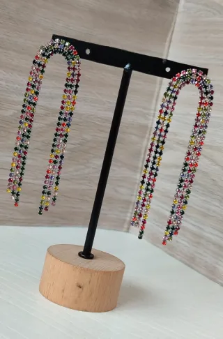 Pendientes circonitas de colores