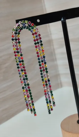 Pendientes circonitas de colores