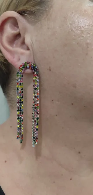 Pendientes circonitas de colores