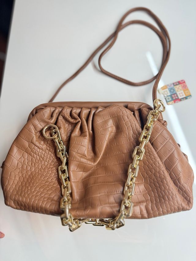 Bolso y gorro invierno tonos tierra