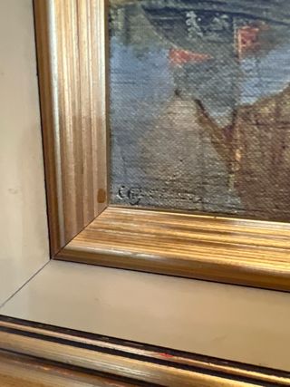 Cuadro de barcos antiguo