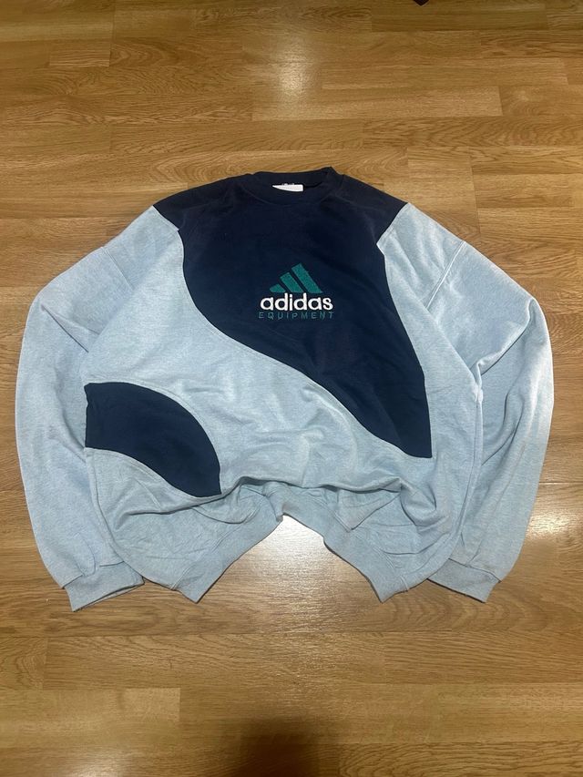 Sweat Adidas Equipment Vintage - Azul Mar/Gris XL