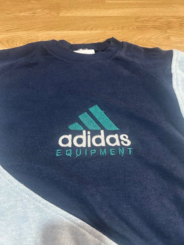 Sweat Adidas Equipment Vintage - Azul Mar/Gris XL