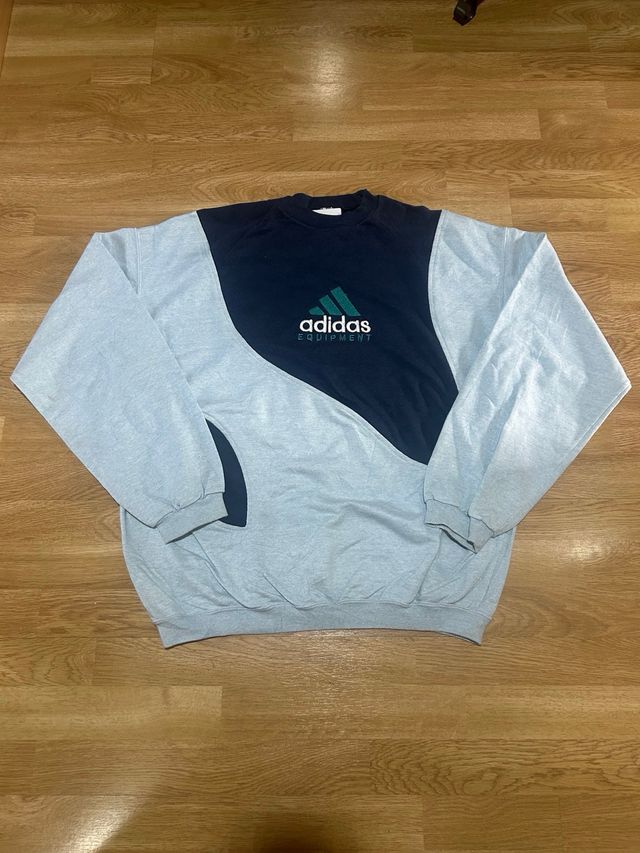 Sweat Adidas Equipment Vintage - Azul Mar/Gris XL