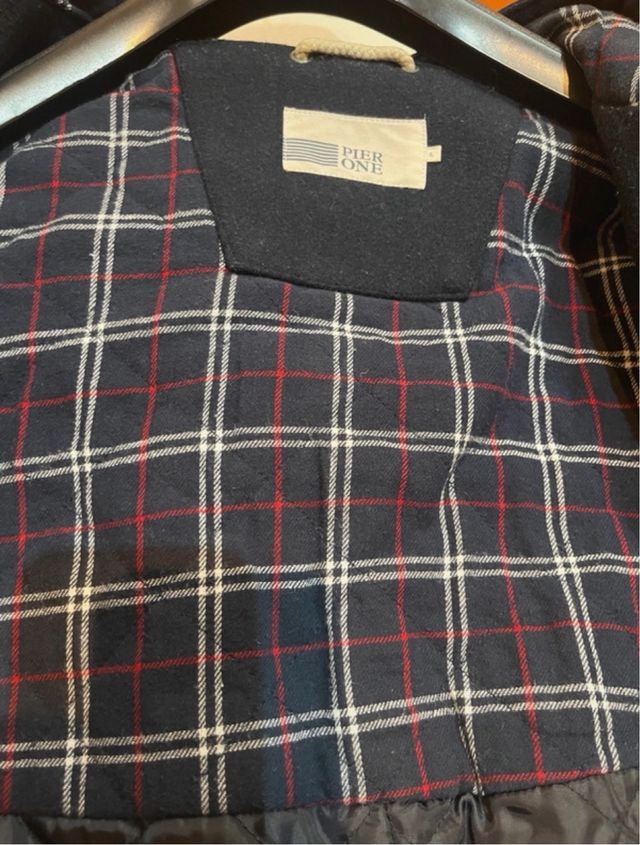 Abrigo largo invierno azul