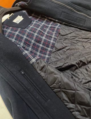 Abrigo largo invierno azul