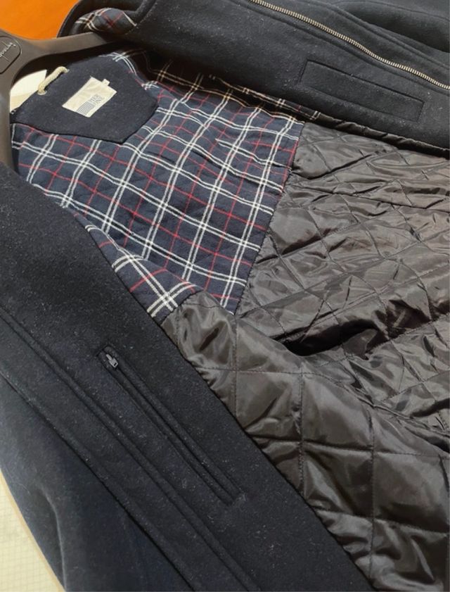 Abrigo largo invierno azul