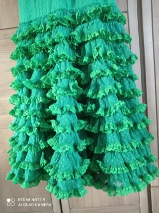 Traje de flamenca verde talla 44