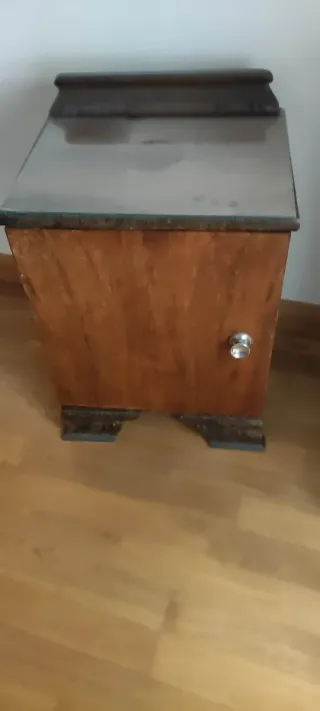 Mesilla vintage madera y cristal