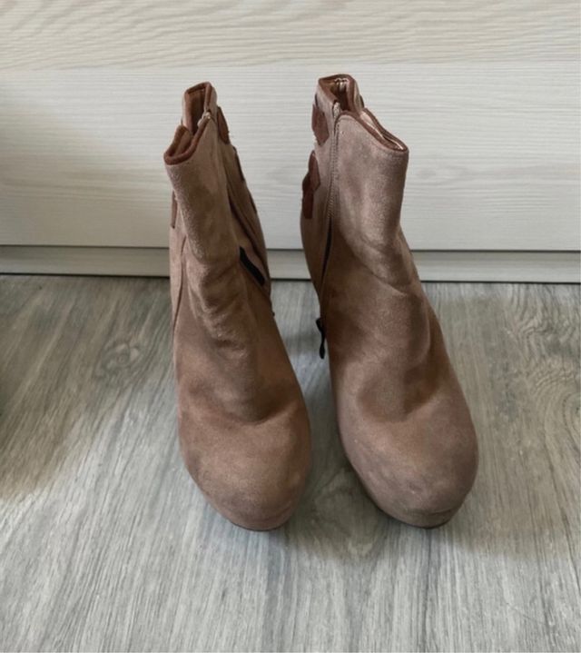 Botines ante tacón plataforma mujer