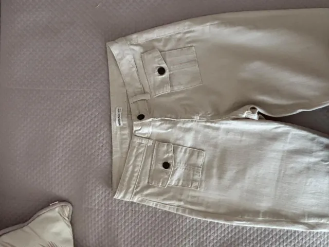 Pantalón  beige Brownie recto efecto campana