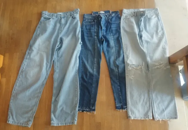 Lote 3 Jeans Zara y Stradivarius Talla 38