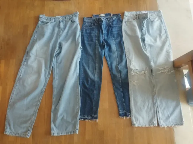 Lote 3 Jeans Zara y Stradivarius Talla 38