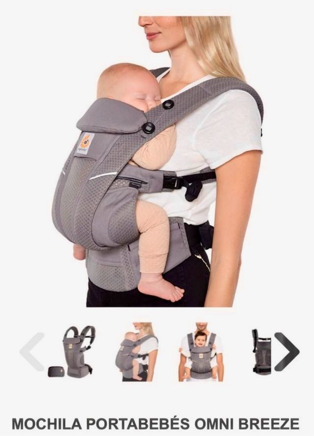 Mochila Portabebés Ergobaby gris con muy poco uso