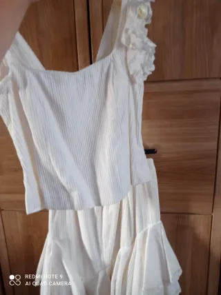 Traje Flamenca Blanco Talla 44