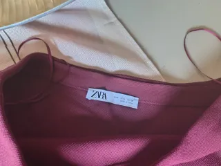 Top Asimétrico Zara Talla Única Rojo
