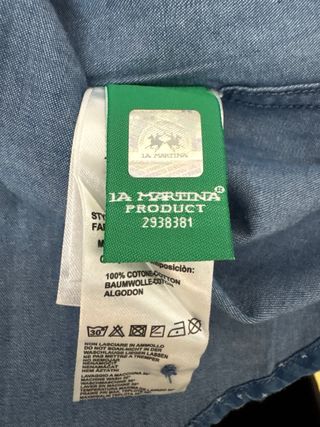 Camisa La Martina Azul Talla L