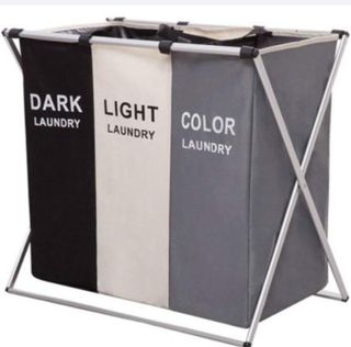 Cesto biancheria 3 scomparti