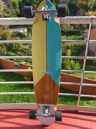 Longboard Oxelo Bambú Buen Estado