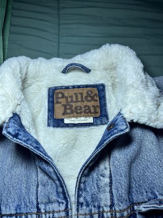 Chaqueta Vaquera Pull&Bear Azul con Borrego