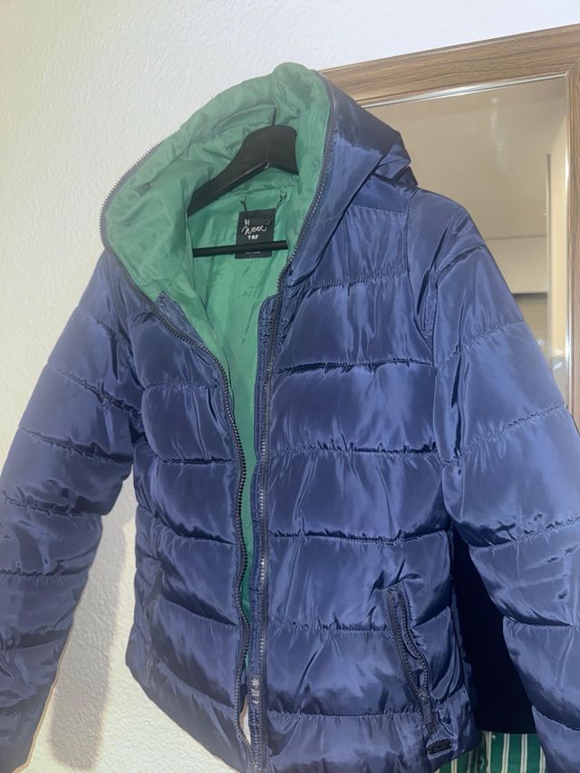 Anorak Zara azul y verde