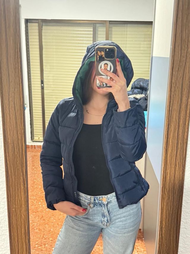 Anorak Zara azul y verde