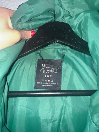 Anorak Zara azul y verde
