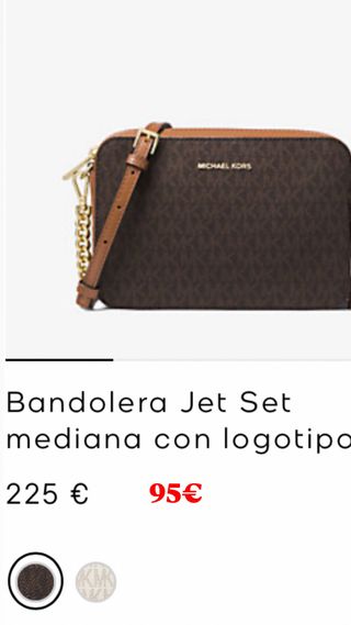 Bolso Michael Kors Jet Set Marrón Logo