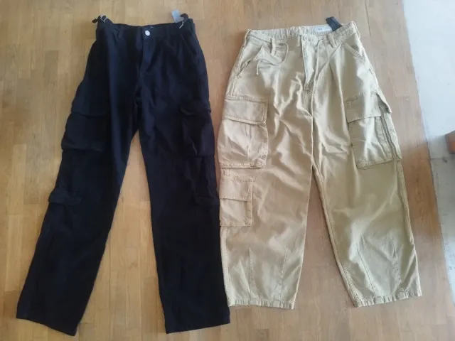 Lote 2 pantalones cargo Zara T38 nuevos