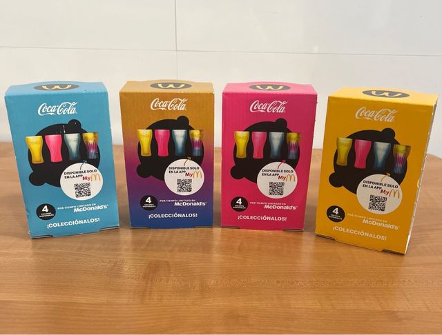 Lote de 4 vasos de Coca Cola Mac’Donalds