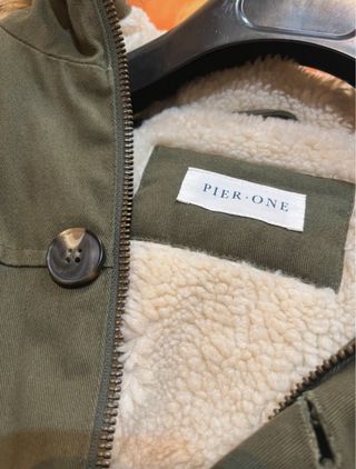 Chaquetón largo oversize caqui