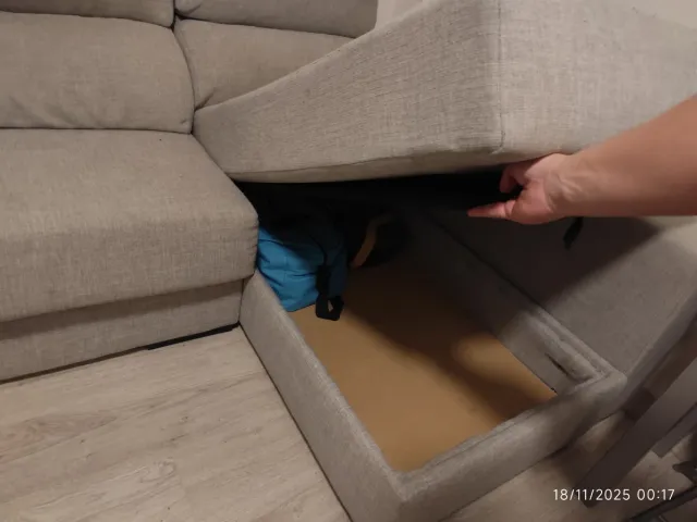 Sofá Chaiselongue Conforama Lucia Gris/Beige