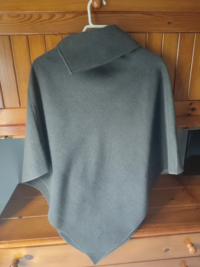 Poncho mujer gris talla única
