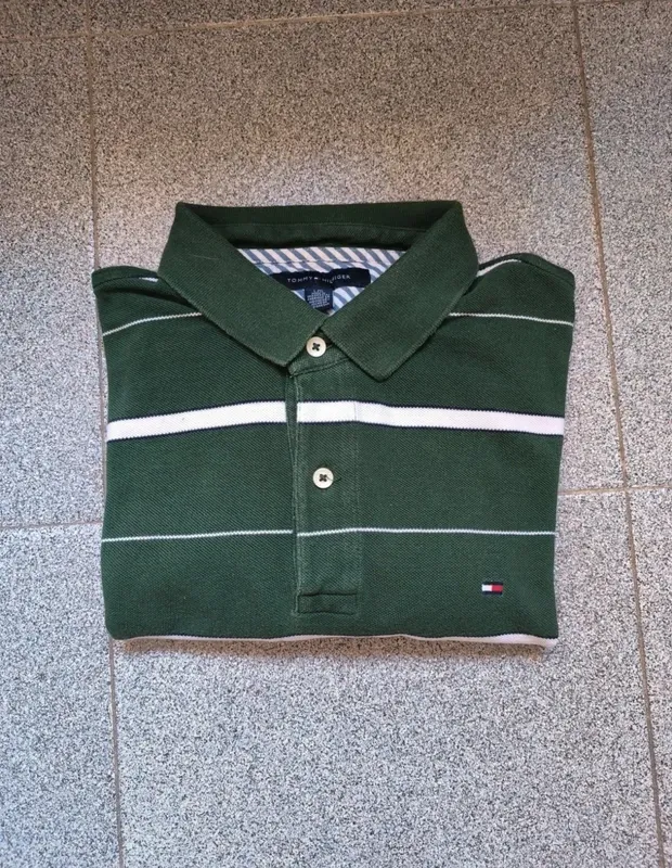 Polo Tommy Hilfiger verde rayas