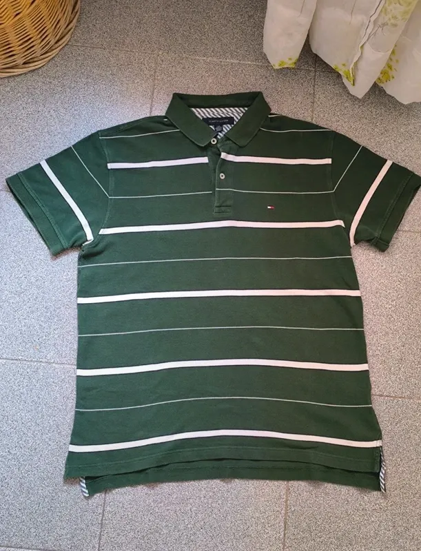 Polo Tommy Hilfiger verde rayas
