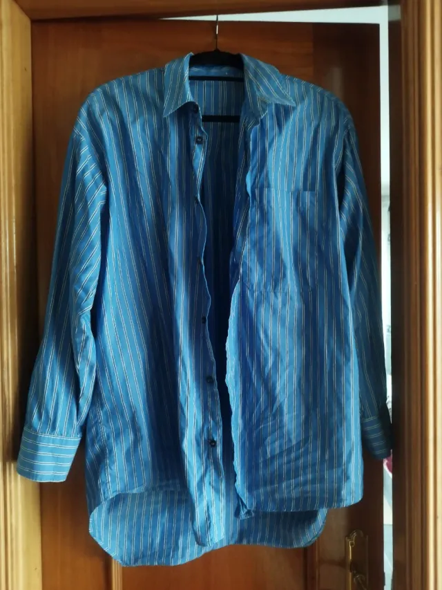 Camisa Bimba y Lola S oversize rayas azules