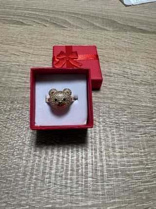 Anillo Oso Dorado Ajustable