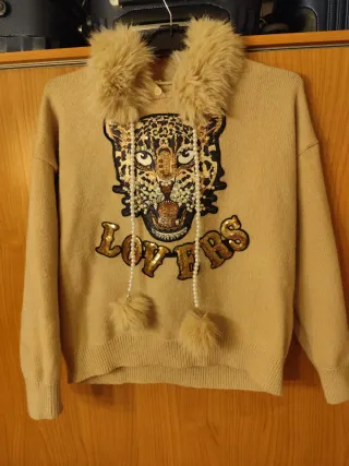 Sudadera mujer con estampado de leopardo