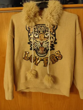 Sudadera mujer con estampado de leopardo