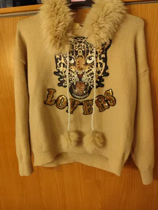 Sudadera mujer con estampado de leopardo